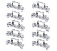 Dsjnf Lot de 10 borniers de rail DIN, clips de montage, pièce de retenue de rail de guidage galvanisé, borniers à une couche