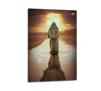 DSJXJZ Impression sur toile avec photo religieuse islamique - Style Muhammad avec turban vert - Décoration murale moderne pour chambre à coucher - 20 x 30 cm