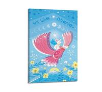 DSJXJZ Impression sur toile décorative sur toile Tarot Major Arcana le chariot - Humeur d'une souris chevauchant un aigle - Décoration murale moderne pour chambre à coucher - 20 x 30 cm