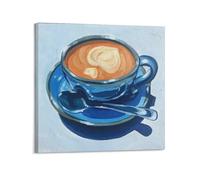 DSJXJZ Impression sur toile peinte à l'huile Motif tasse de café et ombre claire 50 x 50 cm