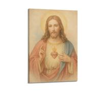 DSJXJZ Impression sur toile représentant Jésus Sacré Cœur - Décoration murale moderne pour chambre à coucher - 30 x 45 cm