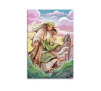 DSJXJZ Impression sur toile représentant l'aquarelle religieuse islamique de style Muhammad et enfant, décoration murale moderne pour chambre à coucher (40 x 60 cm)