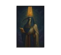 DSJXJZ Impression sur toile représentant le dieu égyptien Thoth - Décoration murale moderne pour chambre à coucher - 60 x 90 cm