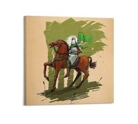 DSJXJZ Impression sur toile représentant le Mahomet à cheval - Illustration religieuse islamique - Décoration murale moderne pour chambre à coucher - 30 x 30 cm