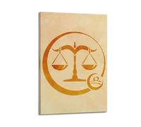 DSJXJZ Impression sur toile représentant le symbole de l'équilibre de la Balance - Poster mural moderne pour chambre à coucher - 30 x 45 cm