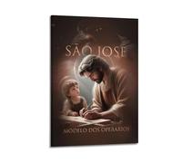 DSJXJZ Impression sur toile représentant Sao Jose avec enfant - Décoration murale moderne pour chambre à coucher - 40 x 60 cm