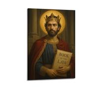 DSJXJZ Impression sur toile représentant une figure religieuse tenant un livre de la loi - Décoration murale moderne pour chambre à coucher - 20 x 30 cm