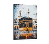 DSJXJZ Impression sur toile style architecture religieuse Mosquée de la Mecque Kaaba - Décoration murale moderne pour chambre à coucher - 50 x 75 cm