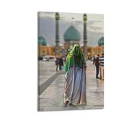 DSJXJZ Peinture islamique religieuse - Style Muhammad en robe verte - Impression sur toile décorative et moderne pour chambre à coucher (40 x 60 cm)