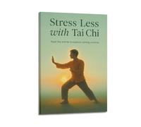 DSJXJZ Poster décoratif sur toile de sport Tai Chi Fitness - Décoration murale moderne pour chambre à coucher - 60 x 90 cm