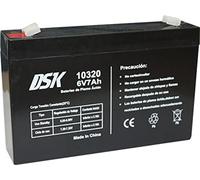 DSK 10320 - Batterie au Plomb AGM Rechargeable scellée 6V 7Ah. Idéal pour Les Voitures et Les Motos électriques pour Enfants, Scooters, systèmes UPS, systèmes de sécurité. Le Gel ne se renverse Pas