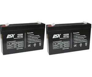 DSK 10320 - Batterie au Plomb AGM Rechargeable scellée 6V 7Ah. Idéal pour Les Voitures et Les Motos électriques pour Enfants, Scooters, systèmes UPS, systèmes de sécurité. Le Gel ne se renverse Pas