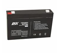 DSK 103201 - Batterie au Plomb AGM Rechargeable scellée 6V 7Ah. Idéal pour Les Voitures et Les Motos électriques pour Enfants, Scooters, systèmes UPS, systèmes de sécurit. Le Gel ne se renverse Pas