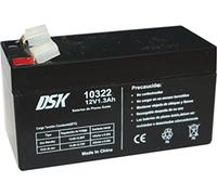 DSK 10322 - Batterie au plomb AGM rechargeable scellée 12V 1,3Ah. Idéal pour les voitures et les motos électriques pour enfants, scooters, systèmes UPS, systèmes de sécurité. Le gel ne se renverse pas