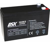 DSK 10363 - Batterie au Plomb AGM Rechargeable scellée 12V 9Ah. Idéal pour Les Voitures et Les Motos électriques pour Enfants, Scooters, systèmes UPS, systèmes de sécurité. Le Gel ne se renverse Pas