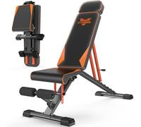 Dskeuzeew Banc de musculation pliable et ajustable, 300KG/660LB Banc de musculation pliable et rapide pour la maison, l'entraînement, la salle de sport