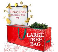 DSL Sac de rangement pour sapin de Noël avec poignées - Facile à ranger, s'adapte aux arbres jusqu'à 1,8 m et 2,4 m de haut - Facile à nettoyer - Grand sac pour sapin de Noël et décorations - Solide