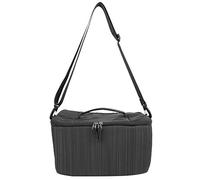 DSLR Camera Lens Bag with Strap, Portable Camera Shoulder Bag for DSLR Camera, Adjustable Shoulder Strap with Insert Partition Pouch, Durable Nylon Case for Photography (Section horizontale noire)