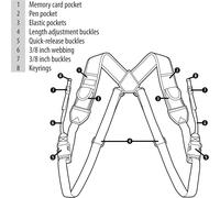 Dslr Harnais De Poitrine Pour Appareil Photo Avec Boucles À Déclenchement Rapide, En Néoprène Et Poches Pour Accessoires - Compatible Avec Canon, Nikon, Sony Et Plus[Z68]