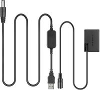 DSLR USB Charger Power Bank Cable + DR-E18 Dummy Battery for Canon EOS 750D Kiss X8i T6i 760D T6S 77D 800D 200D Rebel SL2 R10 R8 R50 R100
