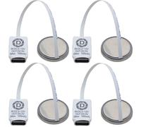 DSLRKIT Lot de 4 adaptateurs de batterie factice USB Type-C vers CR2032 avec câble d'interrupteur d'alimentation, alimentation externe de rechange pour appareils CR2032