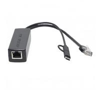 DSLRKIT Répartiteur PoE Gigabit 5 V 3 A 4 A USB-C/Type-C + Micro USB 802.3at PoE+ pour Pi 5 20 W