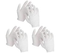 DSLSQD Lot de 3 paires de gants en coton blanc pour mains sèches, hydratant, eczéma, gants lavables en coton pour homme et femme, garde-parade, bijoux, film, photo, pièces de monnaie, d'inspection des