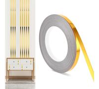 DSLSQD Ruban adhésif métallisé doré avec film polyester Mylar, décoration murale autocollante avec finition brillante semblable à un miroir pour projets de bricolage, arts graphiques décoratifs, 50 m