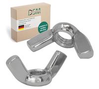 DSM - Écrous papillon M6 type similaire DIN 315 - Acier inox A2 - Wing Nut universel - Écrou à ailettes résistant à la corrosion - Lot de 25