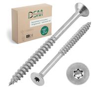 DSM - Lot de 1000 vis pour panneaux d'aggloméré - 5 x 80 mm - Acier inoxydable A2/V2A - Avec tête fraisée et entraînement TX - Homologation ETA - Vis à bois avec filetage partiel - Vis pour