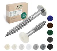 DSM - Lot de 200 vis de façade Trespo - 4,8 x 32 mm - Blanc crème RAL 9001 - Acier inoxydable A2 - Tête bombée avec entraînement TX - Autotaraudeuses et résistantes à la corrosion - Vis de