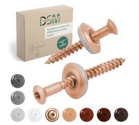 DSM Lot de 200 vis étanches en cuivre, 4,5 x 80 mm, acier inoxydable A2, revêtues, avec rondelle d'étanchéité EPDM (15 mm), entraînement TX | Conforme à la norme DIN 7995/DIN 9171