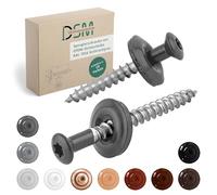 DSM | Lot de 25 vis étanches anthracite 4,5 x 35 mm | Acier inoxydable A2 - Laqué RAL 7016 | Avec rondelle d'étanchéité EPDM (15 mm) | Entraînement TX | Conforme à la norme DIN 7995 / DIN 9171 | Vis à
