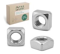 DSM - Lot de 5 écrous carrés M12 selon la norme DIN 557 - Forme régulière - Acier inoxydable A2/V2A - Inoxydable et résistant à la corrosion - Écrou coulissant, écrous carrés, écrous d'insertion pour