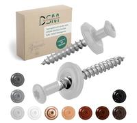 DSM | Lot de 50 vis étanches gris pierre 4,5 x 25 mm | Acier inoxydable A2 - Laqué RAL 7030 | Avec rondelle d'étanchéité EPDM (15 mm) | Entraînement TX | Conforme à la norme DIN 7995/DIN 9171 | Vis à
