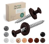 DSM | Lot de 500 vis étanches marron sépia 4,5 x 35 mm | Acier inoxydable A2 - Laqué RAL 8014 | Avec rondelle d'étanchéité EPDM (15 mm) | Entraînement TX | Conforme à la norme DIN 7995 / DIN 9171 |