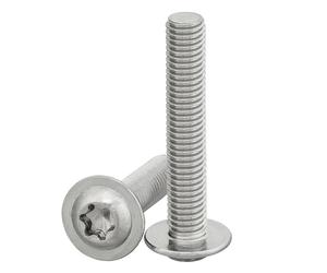 DSM - Vis à tête bombée M8 x 75 mm avec collerette - ISO 7380-2 - Vis à collerette à filetage total - Torx, entraînement TX, six lobes interne - Acier inoxydable A2, inox - Tête basse - 10 pièces