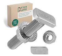 DSM ? Vis à tête marteau avec écrou à bride M8 x 30 mm ? Type 28/15 ? Acier inoxydable A2, écrou avec denture de blocage conforme à la norme DIN 6923 ? Kit de montage pour profilés en aluminium