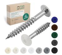 DSM | Vis de façade Trespo 4,8 x 50 mm | Achatgrau RAL 7038 | Acier inoxydable A2 | Tête plate avec entraînement TX | auto-taraudeuses et résistantes à la corrosion | Vis pour panneaux HPL | Lot de