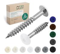 DSM | Vis de façade Trespo 4,8 x 50 mm | Blanc pur RAL 9010 | Acier inoxydable A2 | Tête fraisée avec entraînement TX | auto-taraudeuses et résistantes à la corrosion | Vis pour structures en bois HPL