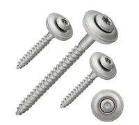 DSM - Vis de toiture 4,5 x 25 mm avec rondelle EPDM Ø 15 mm - Torx TX20 - Acier inox A2 - Vis pour tôle trapézoïdale/vis métal - Type similaire DIN 7995 / DIN 9171 - Lot de 100