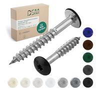 DSM | Vis pour façades Trespo 4,8 x 38 mm | Noir foncé (RAL 9005) | Acier inoxydable A2 | Tête plate avec entraînement TX | autotaraudeuses et résistantes à la corrosion | Vis pour structures en bois