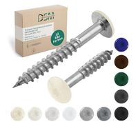 DSM | Vis pour façades Trespo 4,8 x 50 mm | Blanc perle RAL 1013 | Acier inoxydable A2 | Tête fraisée avec entraînement TX | autotaraudeuses et résistantes à la corrosion | Vis pour structures en bois