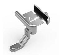 DSMBKS pour Vespa LX LXV Sprint GTS GTV 50 150 250 300 300ie Accessoires Moto Guidon Support de téléphone Portable Support de Support GPS, Support de Miroir Argent