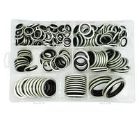 Dsnaduo BSP Dowty Lot de 160 rondelles d'huile auto-centrées caoutchouc 7 tailles pour remplacer 32300 avec boîte (1/8, 1/4, 3/8, 1/2, 5/8, 3/4, 1), pour automobile, roulements, pompes