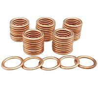 Dsnaduo Lot de 50 joints de bouchon de vidange d'huile, rondelles en cuivre 1/2So, M14 de rechange N0138157 pour Audi A3 A4 A5 A6 A7 A8 Q3 Q5 Q7 TT RS7 VW Jetta Passat Golf CC