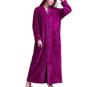 DSNOW Peignoir Femmes Polaire Peignoir de Bain Robe de Chambre Chauds pour Hiver (Rose, M)