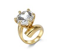 Dsnyu Bague de Promesse Femme, Bague Acier Inoxydable 56.5