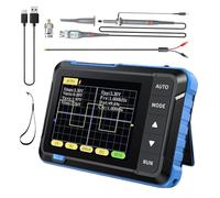 DSO152 Mini oscilloscope numérique 200 kHz avec taux d'échantillonnage 2,5 MS/s TFT 2,8" TFT, mode déclenchement automatique/nominal/unique pour débutants, bricolage, usage domestique