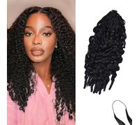 Dsoar Extensions de Cheveux Naturels Micro Crochet 100 g 55 cm Paquet de Cheveux Bouclés Water Wave Pré-bouclés pour Tressage Extensions de Cheveux Couleur Naturelle